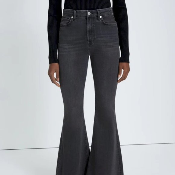 7 For All Mankind Denim - 7 For All Mankind Women's Mega Flare Jeans Size 26 NWT High Rise Belle Wash